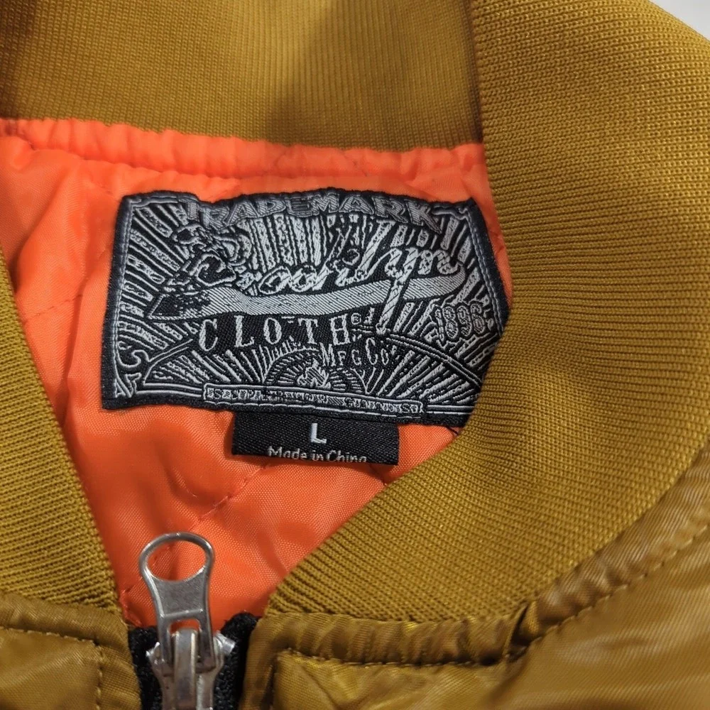 Brooklyn Cloth MFG Co Men's Gold Bronze Bomber Jacket‎ Size Large